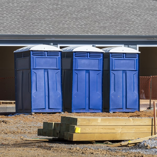 how often are the porta potties cleaned and serviced during a rental period in Alma Wisconsin